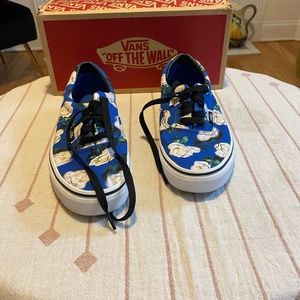 Unisex Vans gym shoes rose pattern